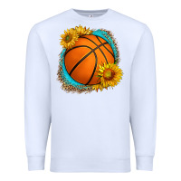 White western basketball with sunflower Premium Sweatshirt - HRA Design Shop