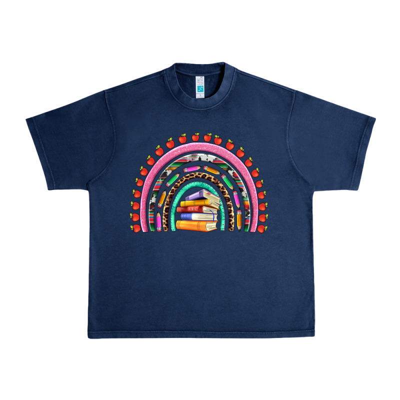 Teacher Pen Apple Books Rainbow Urban Heavy Tee by Artiststas | Teevron