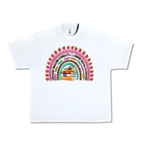 White teacher pen apple books rainbow Urban Heavy Tee - Artiststas