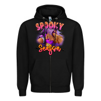 Black Spooky season sneaker and heel afro woman Zipper Hoodie - RanaPortraitStore