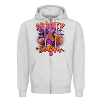 Dove Grey Spooky season sneaker and heel afro woman Zipper Hoodie - RanaPortraitStore