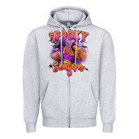 Heather Grey Spooky season sneaker and heel afro woman Zipper Hoodie - RanaPortraitStore
