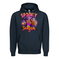 Navy Spooky season sneaker and heel afro woman Zipper Hoodie - RanaPortraitStore