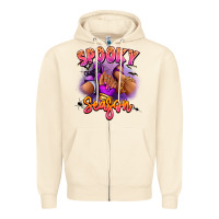 Sandshell Spooky season sneaker and heel afro woman Zipper Hoodie - RanaPortraitStore
