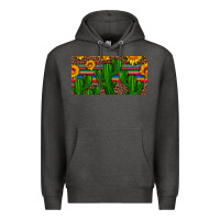 Charcoal Heather sunflowers and cactus license plate Premium Hoodie - Artiststas