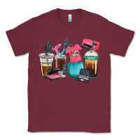 Burgundy crafting coffee cups Classic Tee - RanaPortraitStore