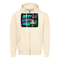 Sandshell Halloween Bad Witch Vibes Watercolor Zipper Hoodie - RanaPortraitStore