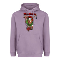 Lavender merry christmas longhorn cow Heavyweight Hoodie - RanaPortraitStore