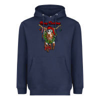 Navy merry christmas longhorn cow Heavyweight Hoodie - RanaPortraitStore