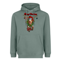 Sage merry christmas longhorn cow Heavyweight Hoodie - RanaPortraitStore