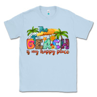 Dusty Blue the beach is my happy place Classic Tee - RanaPortraitStore