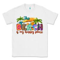 White the beach is my happy place Classic Tee - RanaPortraitStore