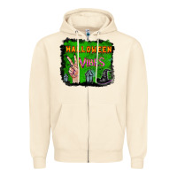 Sandshell Watercolor Halloween Vibes Zipper Hoodie - RanaPortraitStore