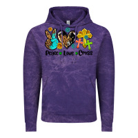 Cloud Purple peace love cross Vintage Hoodie - AdoDesignShop