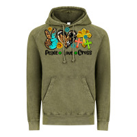 Vintage Olive peace love cross Vintage Hoodie - AdoDesignShop