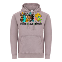 Vintage Zinc peace love cross Vintage Hoodie - AdoDesignShop