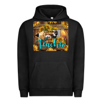 Pigment Black Western Teacher Pencil With Sunflowers Urban Hoodie - LillyAllenDesigns