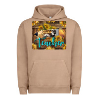 Pigment Burro Western Teacher Pencil With Sunflowers Urban Hoodie - LillyAllenDesigns