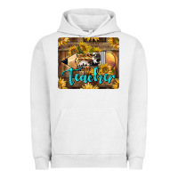 Pigment Lunar Rock Western Teacher Pencil With Sunflowers Urban Hoodie - LillyAllenDesigns