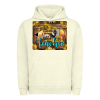 Pigment Pistachio Western Teacher Pencil With Sunflowers Urban Hoodie - LillyAllenDesigns