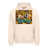 Sandshell Western Teacher Pencil With Sunflowers Urban Hoodie - LillyAllenDesigns