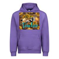 Tulip Western Teacher Pencil With Sunflowers Urban Hoodie - LillyAllenDesigns