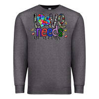 Charcoal Heather love need no words Premium Sweatshirt - SublimationCraftShop