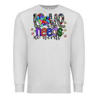 Dove Grey love need no words Premium Sweatshirt - SublimationCraftShop