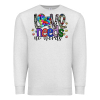 Oatmeal Heather love need no words Premium Sweatshirt - SublimationCraftShop