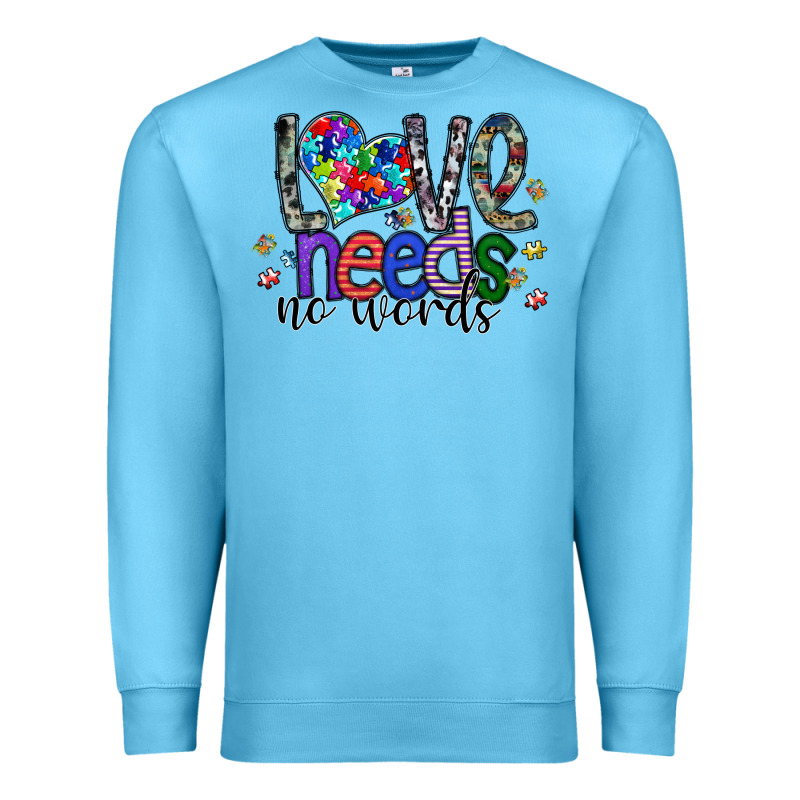 Love Need No Words Premium Sweatshirt by SublimationCraftShop | Teevron