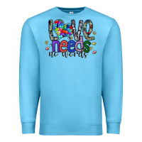 Ocean Blue love need no words Premium Sweatshirt - SublimationCraftShop