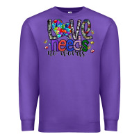 Purple love need no words Premium Sweatshirt - SublimationCraftShop