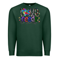 Sports Green love need no words Premium Sweatshirt - SublimationCraftShop
