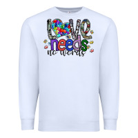 White love need no words Premium Sweatshirt - SublimationCraftShop