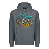 Rock show mom aztec cowhide sunflower and arrow Premium Hoodie - Artiststas