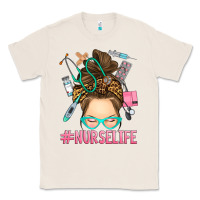 Natural messy bun nurse life Classic Tee - RanaPortraitStore