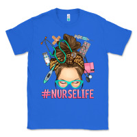 True Royal messy bun nurse life Classic Tee - RanaPortraitStore