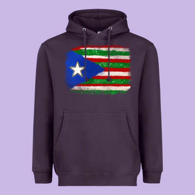 Mexico And Puerto Rico Flag Heavyweight Hoodie Designed By Texasbilliewilder