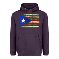 Plum Mexico and Puerto Rico Flag Heavyweight Hoodie - texasbilliewilder
