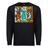 Black Easter bunnies leopard cowhide tumbler Easter Day Premium Sweatshirt - Neo Western
