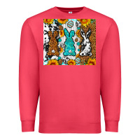 Cardinal Easter bunnies leopard cowhide tumbler Easter Day Premium Sweatshirt - Neo Western