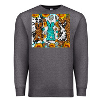 Charcoal Heather Easter bunnies leopard cowhide tumbler Easter Day Premium Sweatshirt - Neo Western