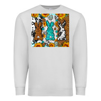 Dove Grey Easter bunnies leopard cowhide tumbler Easter Day Premium Sweatshirt - Neo Western