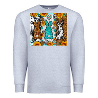 Heather Grey Easter bunnies leopard cowhide tumbler Easter Day Premium Sweatshirt - Neo Western