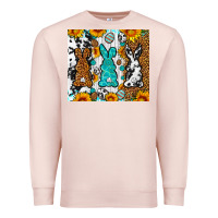 Pale Pink Easter bunnies leopard cowhide tumbler Easter Day Premium Sweatshirt - Neo Western