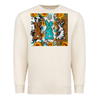 Sandshell Easter bunnies leopard cowhide tumbler Easter Day Premium Sweatshirt - Neo Western