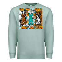 Seafoam Easter bunnies leopard cowhide tumbler Easter Day Premium Sweatshirt - Neo Western