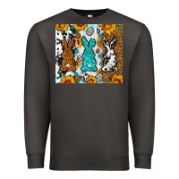 Smoke Easter bunnies leopard cowhide tumbler Easter Day Premium Sweatshirt - Neo Western