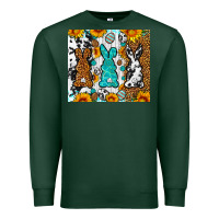 Sports Green Easter bunnies leopard cowhide tumbler Easter Day Premium Sweatshirt - Neo Western