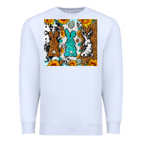 White Easter bunnies leopard cowhide tumbler Easter Day Premium Sweatshirt - Neo Western